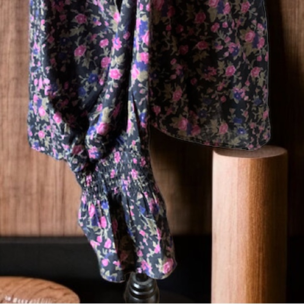 Free People Meant To Be Floral Cotton Blouse - Picture 7 of 13